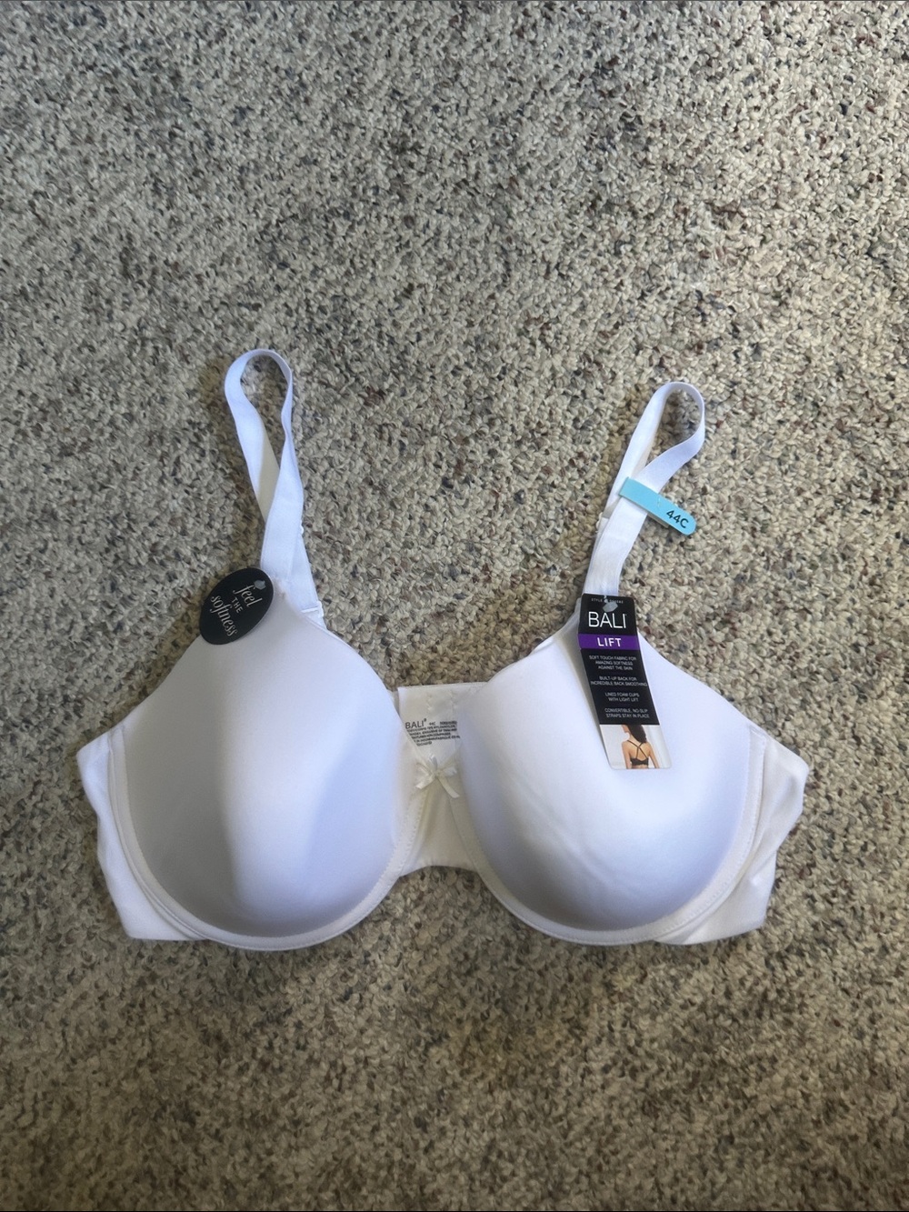 Bali 44C White DF0082 Lift T-Shirt Bra with Smooth Moulded Cups